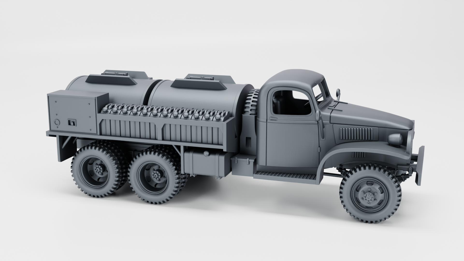 GMC CCKW 353D fuel truck (US) - HEAVY TRANSPORTERS+TRAILERS of WW2 - US Army - 28mm Scale - Tank - Miniature - wargame3d