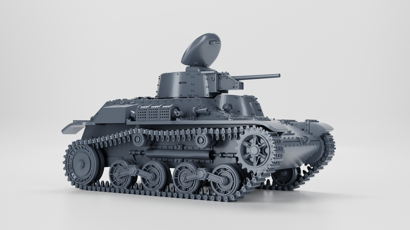 Type 97 Te-Ke Tankette - Japanese Army - 28mm Scale - Bolt Action - wargame3d