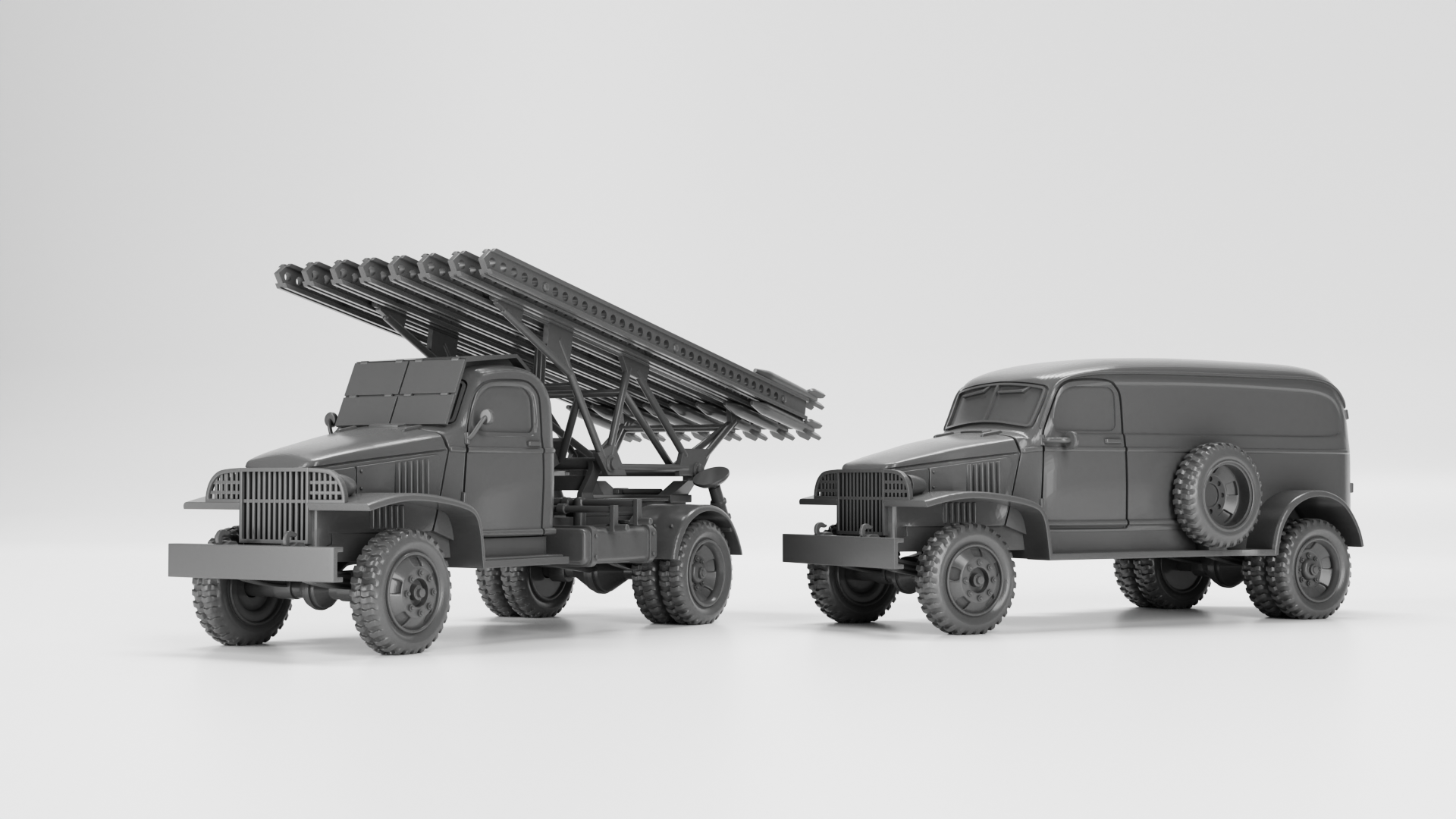 ВМ-13-16 based on G7107 - US Army - 28mm Scale -  wargame3d