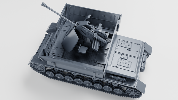 Flakpanzer IV (3.7 cm Flak 43) Möbelwagen (Sd.Kfz.163_3) - WWII - German Army -  wargame3d- 28mm Scale