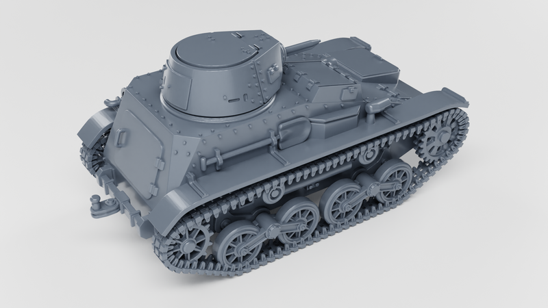 Type 94 Tankette (early) + Trailer - Japanese Army - 28mm Scale - Bolt Action - wargame3d