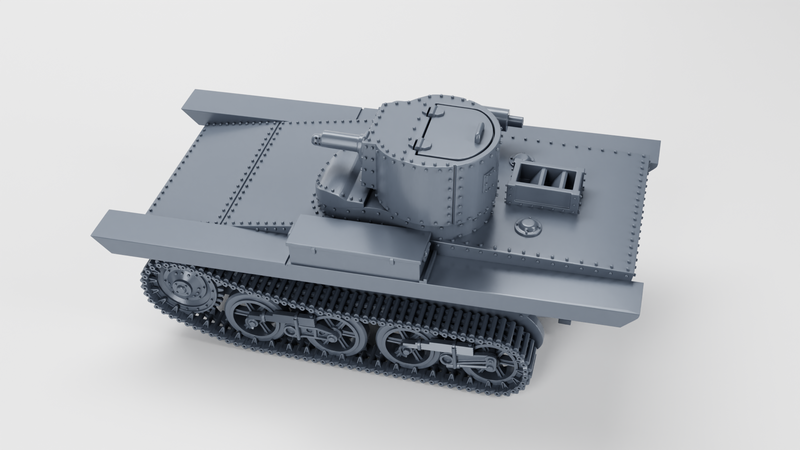 Vickers Carden-Loyd M1931 Light Amphibious Tank - UK - Bolt Action - wargame3d - 28mm Scale