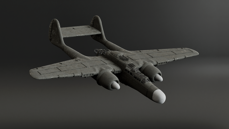 Northrop P-61 Black Widow - Battle Planes of WWII - 1/200 Scale - wargame3d