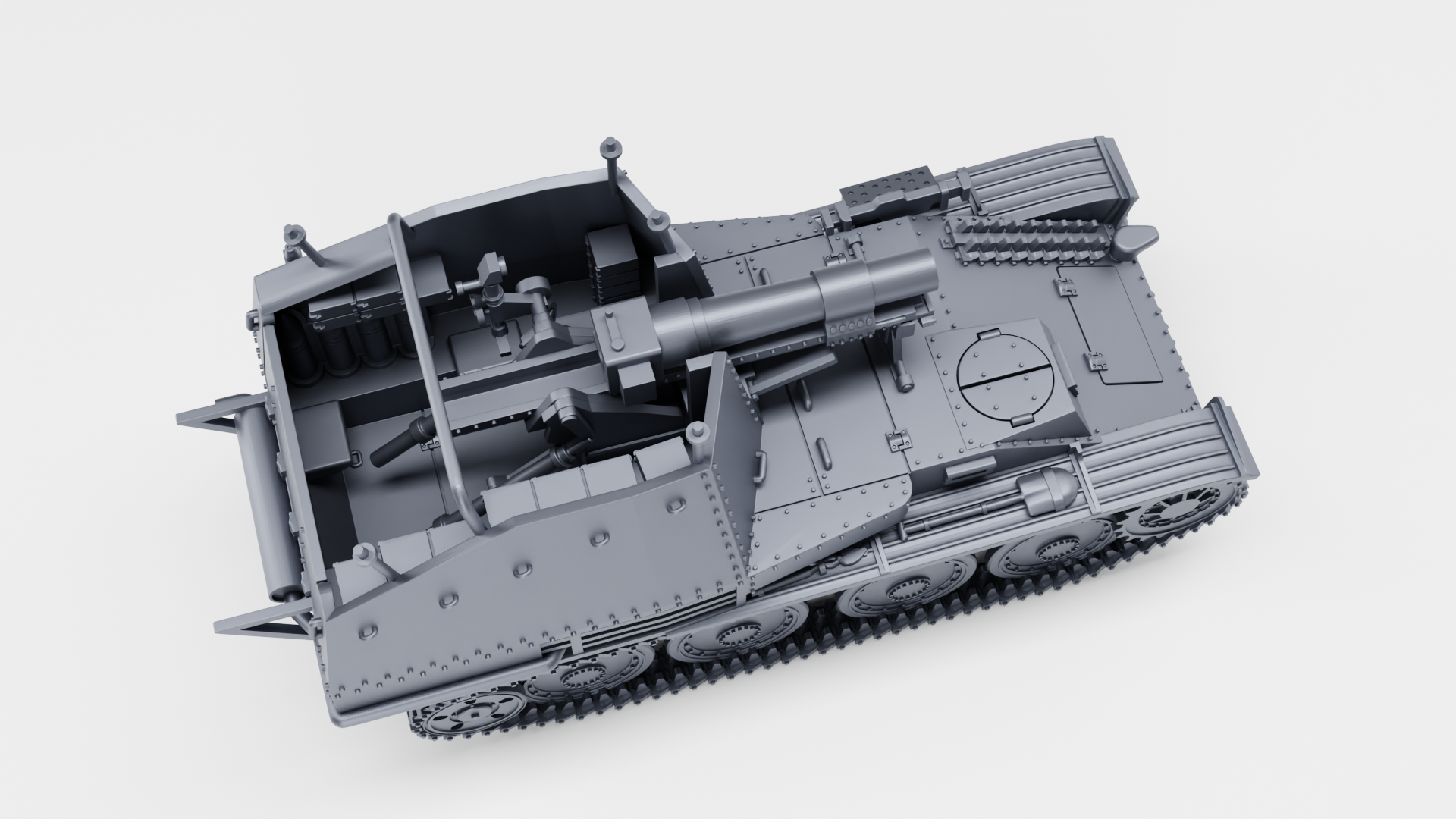 sIG 33 auf Panzer 38(t) Ausf.K Grille - German Sturmpanzer - WWII - German Army -  wargame3d - 28mm Scale