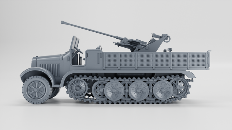 Sd.Kfz.6-2 - 3.7cm Flak 36 Auf 5t Zugkraftwagen - German Army - 28mm Scale - Bolt Action - wargame3d