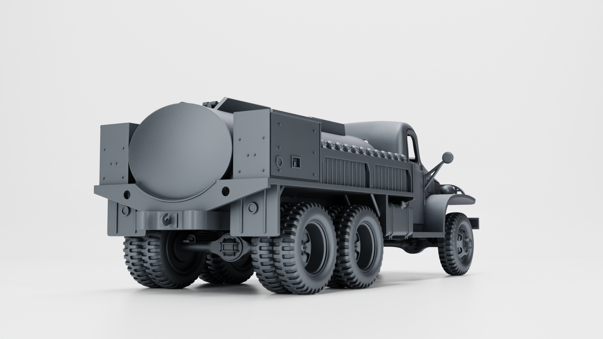GMC CCKW 353D fuel truck (US) - HEAVY TRANSPORTERS+TRAILERS of WW2 - US Army - 28mm Scale - Tank - Miniature - wargame3d