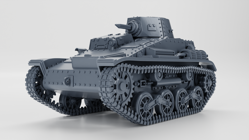 Type 94 Tankette (early) + Trailer - Japanese Army - 28mm Scale - Bolt Action - wargame3d