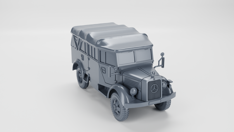 Mercedes L1500A Personnel Carrier - WWII - German Army -  wargame3d - 28mm Scale