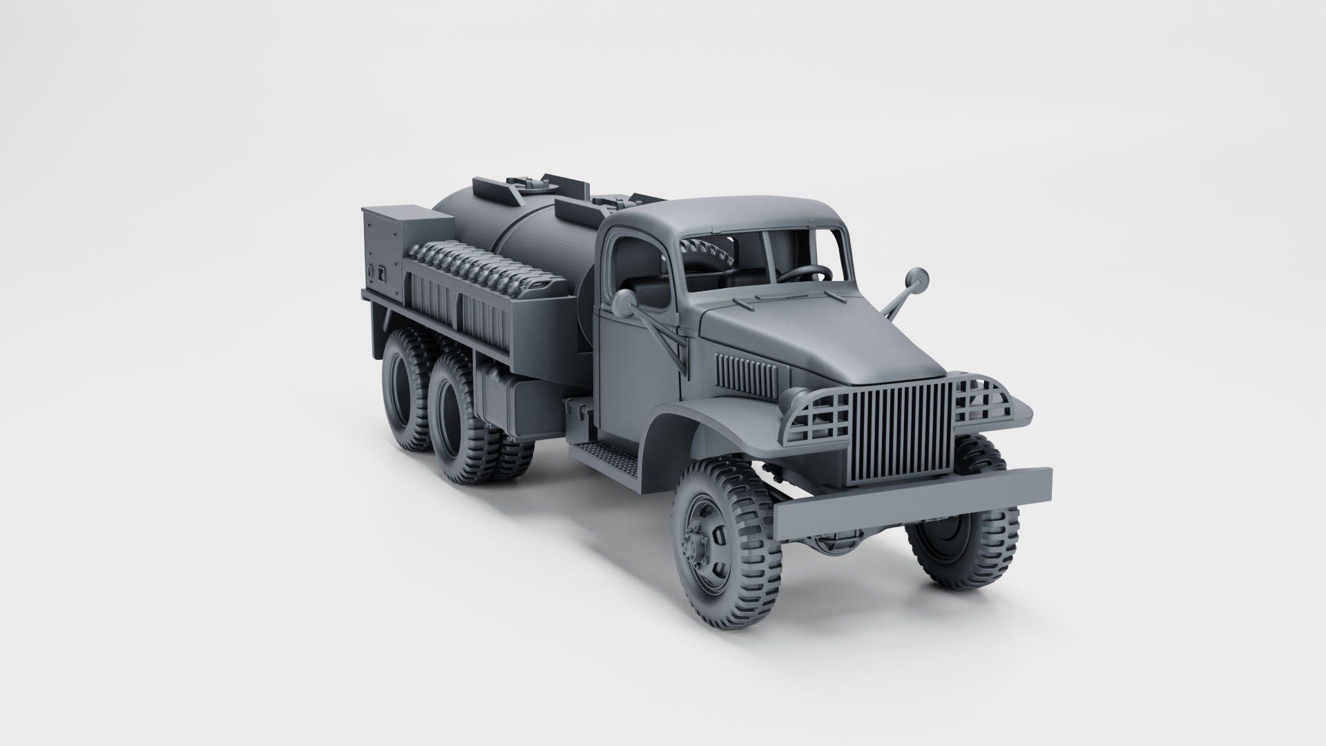 GMC CCKW 353D fuel truck (US) - HEAVY TRANSPORTERS+TRAILERS of WW2 - US Army - 28mm Scale - Tank - Miniature - wargame3d