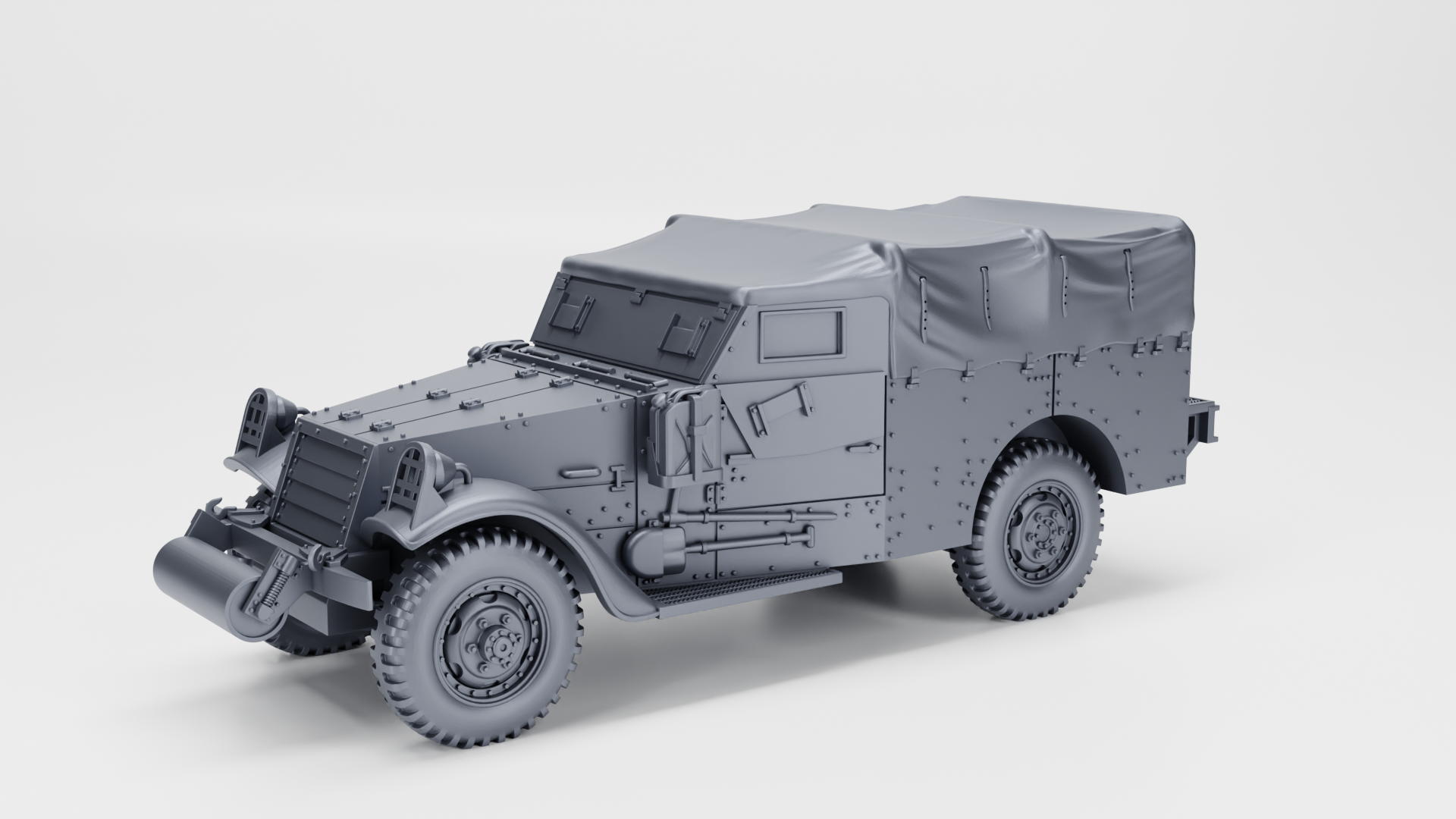 M3A1 Scout Car - White car (US) - Fighting Vehicles of the East Indies Armies - UK Army - 28mm Scale -  wargame3d