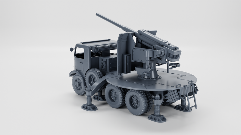 Breda 52 with 90-53 Self-Propelled Gun Truck - Italian Army - 28mm Scale - Bolt Action - wargame3d