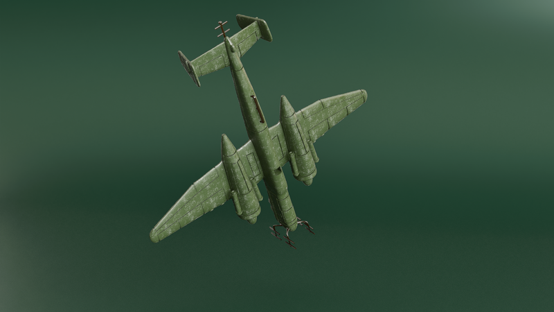 Heinkel He-219 Uhu (Eagle-Owl) - WWII Battle Planes - 1/200 Scale - wargame3d