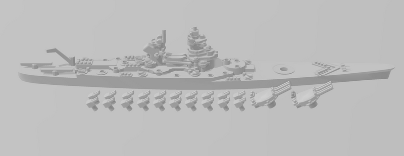 Jean Bart - French Navy - Rotating Turret - Wargaming - Naval Miniature