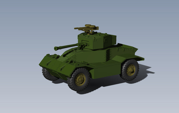 AEC Mk.III Armoured Car - UK Army - 28mm Scale - Bolt Action - wargame3d