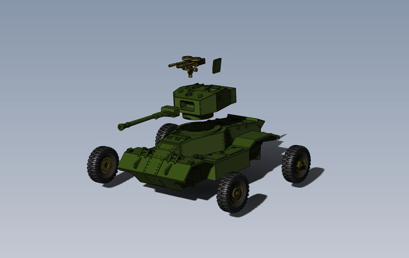 AEC Mk.III Armoured Car - UK Army - 28mm Scale -  wargame3d