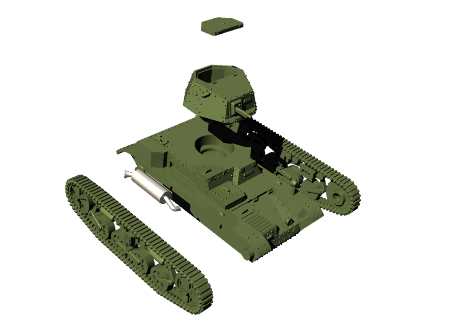 Renault AMR-33 - French Army -  wargame3d- 28mm Scale