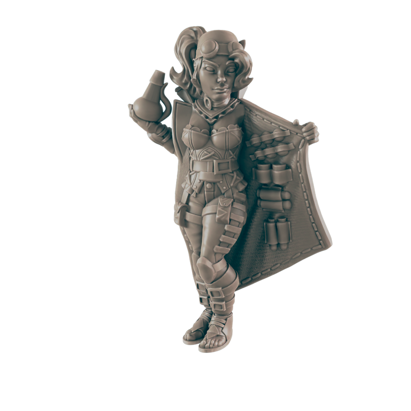 Alchemist Human Female- Everyday Heroes - Minis - EC3D - - Dungeons & Dragons - RPG - Tabletop - EC3D - Miniature