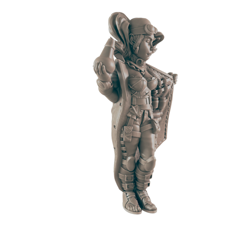 Alchemist Human Female- Everyday Heroes - Minis - EC3D - - Dungeons & Dragons - RPG - Tabletop - EC3D - Miniature