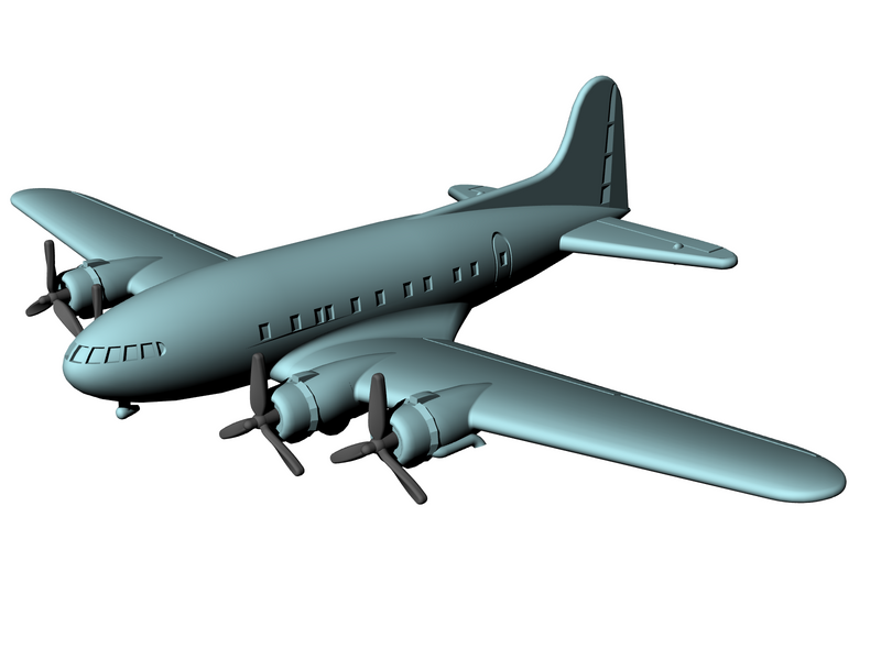 Boeing 307 Stratoliner - Commercial Transcontinental Planes - 1/200 Scale - wargame3d