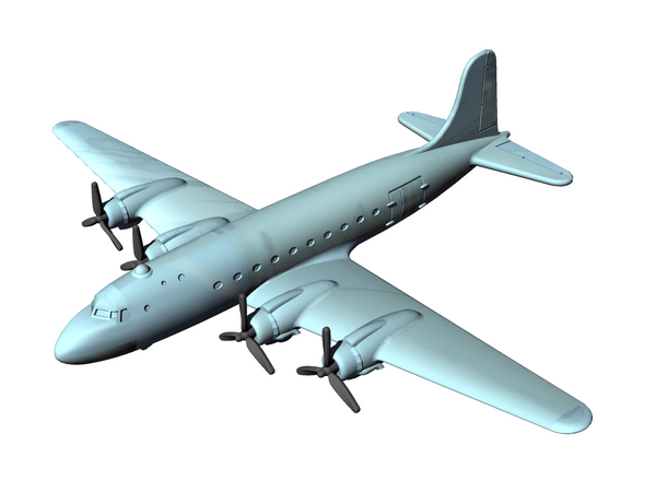 Douglas DC-4 - Commercial Transcontinental Planes - 1/200 Scale - wargame3d