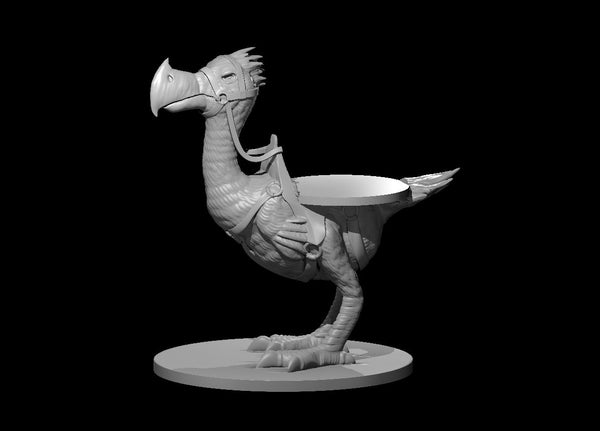 Axe Beak Mount w/Slot for Mini - DND - Pathfinder - Dungeons & Dragons - RPG - Tabletop - mz4250- Miniature-28mm-1"Scale