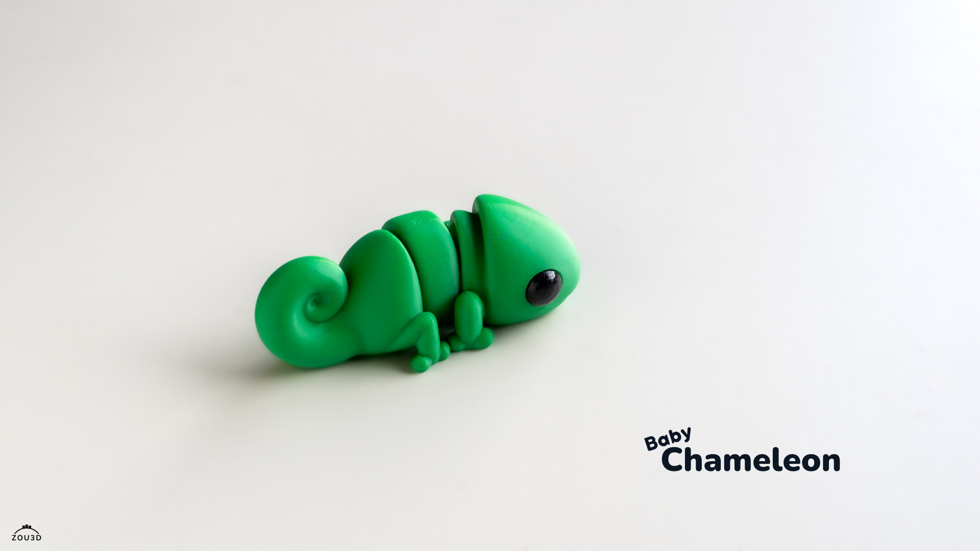 Baby Chameleon - Articulated - Keychain - Desk Ornament - ZOU3D