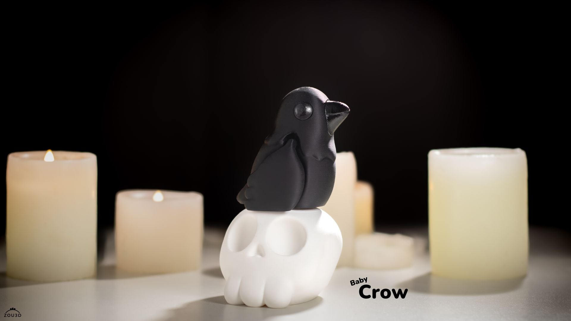 Baby Crow - Articulated - Keychain - Desk Ornament - ZOU3D