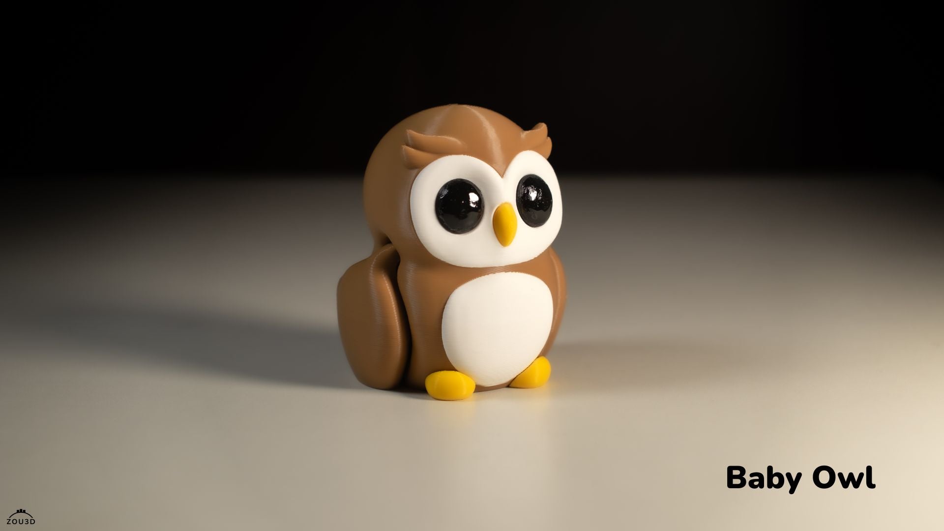 Baby Owl - Articulated - Keychain - Desk Ornament - ZOU3D