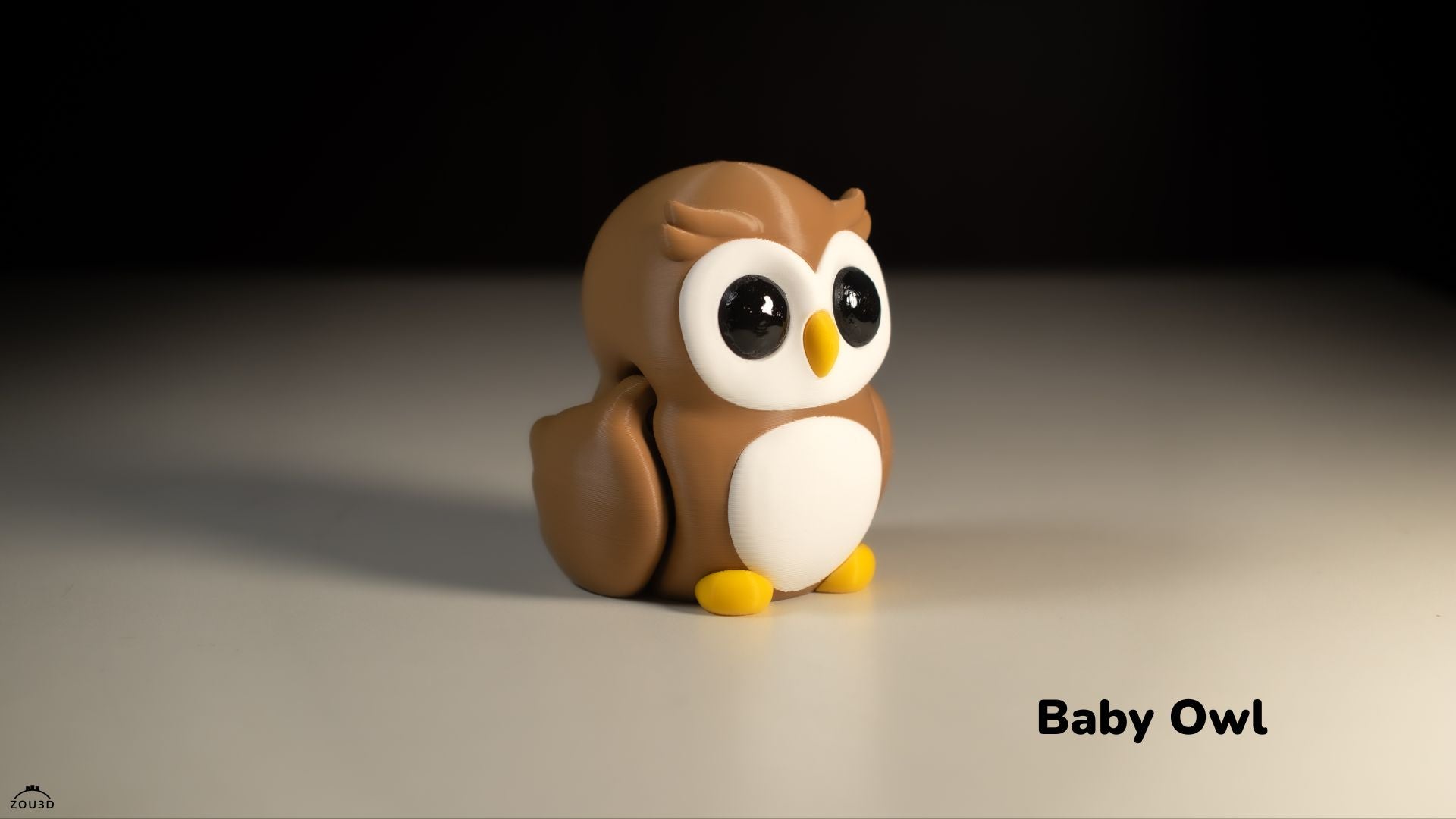 Baby Owl - Articulated - Keychain - Desk Ornament - ZOU3D