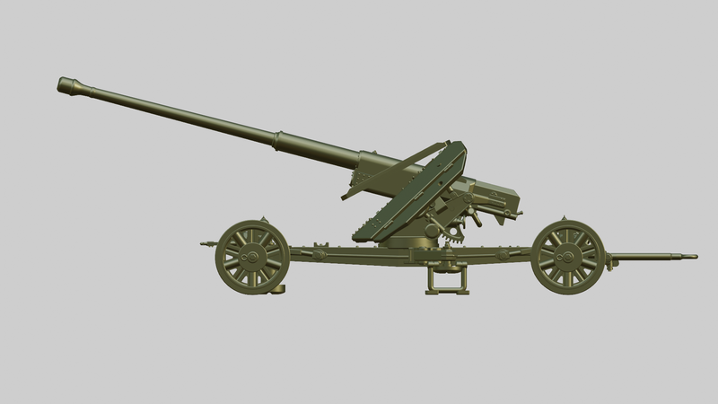 Pak 43 88mm Anti-Tank Gun - German Army - Bolt Action - wargame3d- 28mm Scale