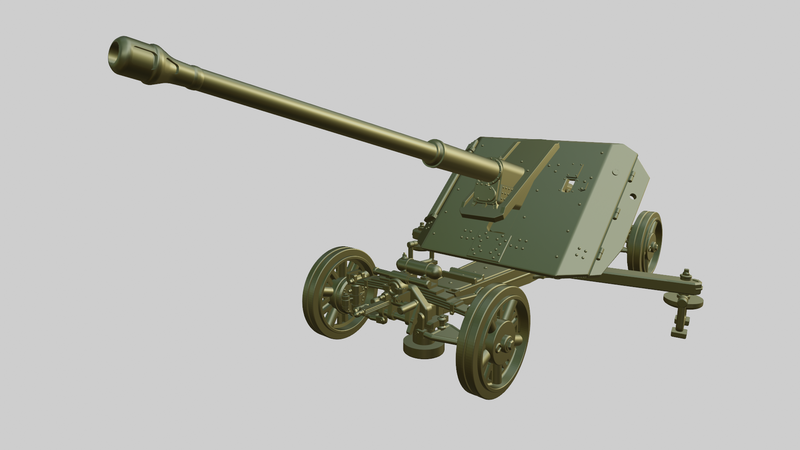 Pak 43 88mm Anti-Tank Gun - German Army - Bolt Action - wargame3d- 28mm Scale