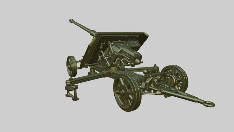 Pak 43 88mm Anti-Tank Gun - German Army - Bolt Action - wargame3d- 28mm Scale