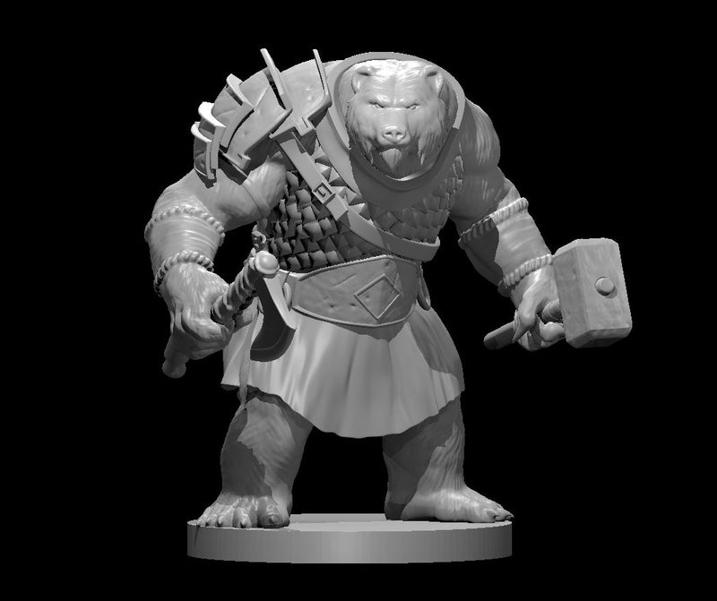 Bearfolk - DND - Pathfinder - Dungeons & Dragons - RPG - Tabletop - mz4250- Miniature-28mm-1"Scale