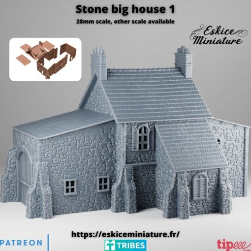 Big Stone House - Other Nations - Scenery - 28mm -  Eskice Miniature