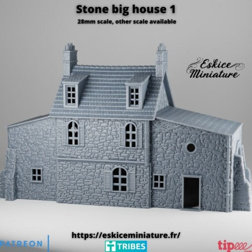 Big Stone House - Other Nations - Scenery - 28mm -  Eskice Miniature