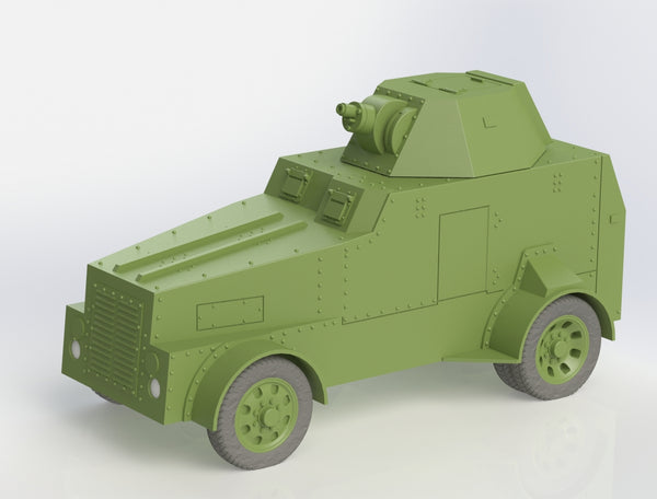 CDM Armored Car - French Army - Bolt Action - wargame3d- 28mm Scale