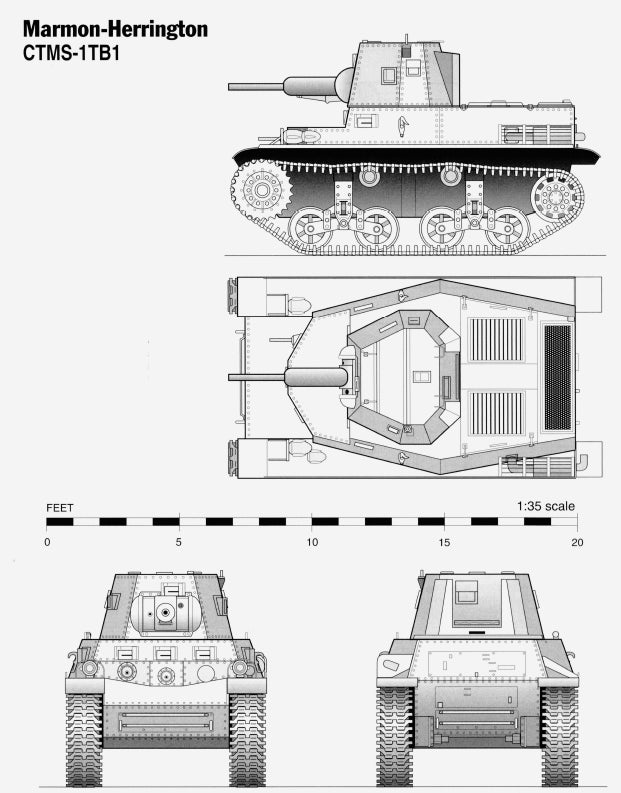 Marmon-Herrington CTMS-1TB1 - US Army - Bolt Action - wargame3d- 28mm Scale