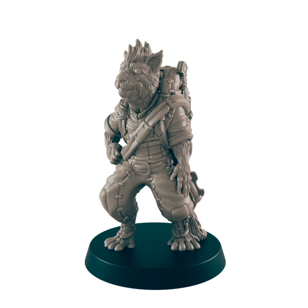 Catfolk Traveller - Everyday Folk - Mini - EC3D - - Dungeons & Dragons - RPG - Tabletop - EC3D - Miniature