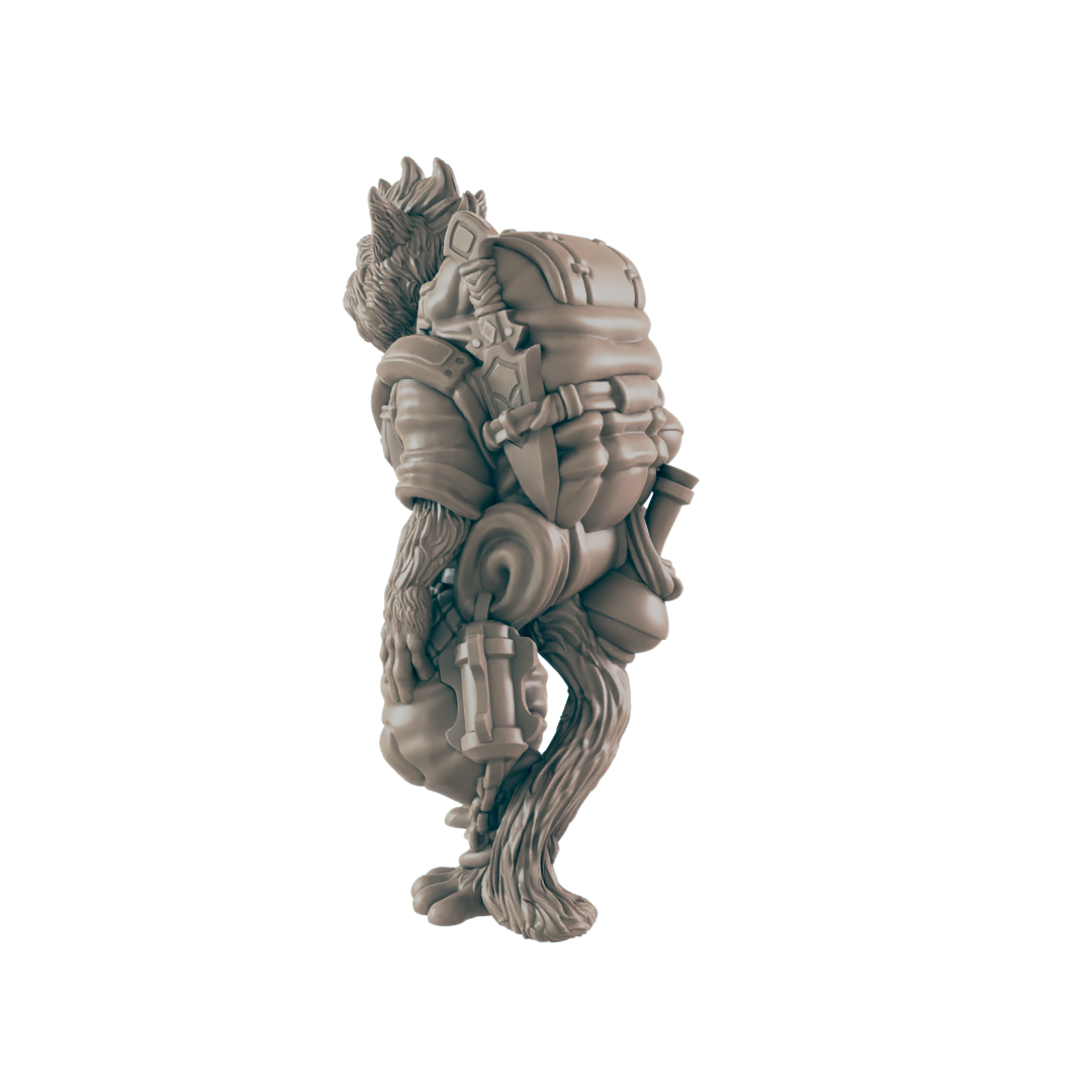 Catfolk Traveller - Everyday Folk - Mini - EC3D - - Dungeons & Dragons - RPG - Tabletop - EC3D - Miniature