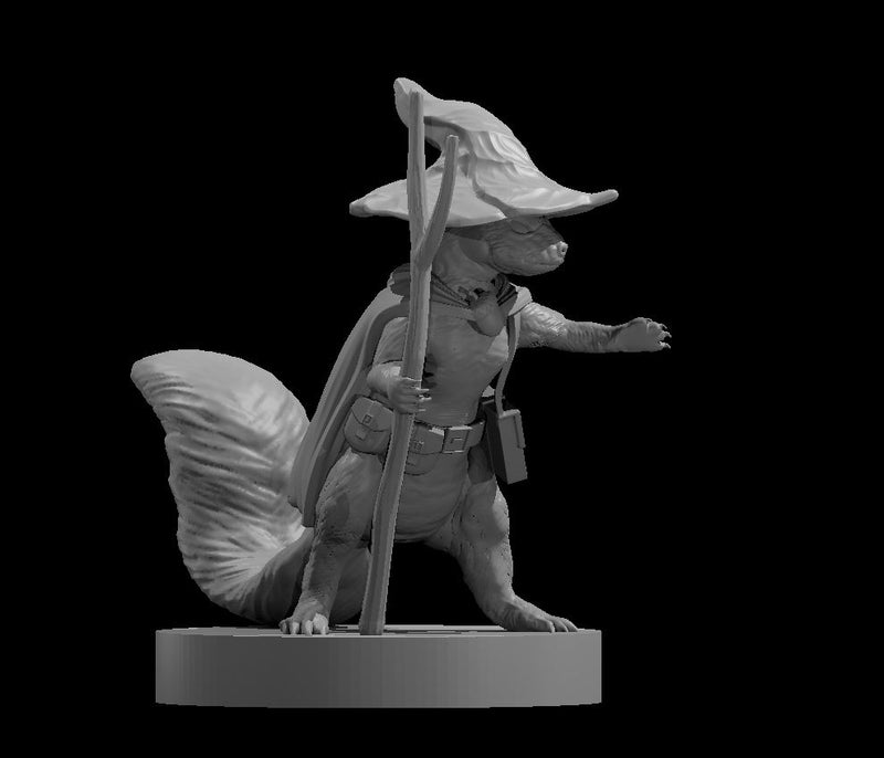 Chirp Cleverwhisker, The Squirrel Wizard - DND - Pathfinder - Dungeons & Dragons - RPG - Tabletop - mz4250- Miniature-28mm-1"Scale