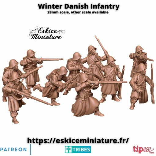 Winter Danish Infantry - Other Nations - Danish Army - 28mm -  Eskice Miniature