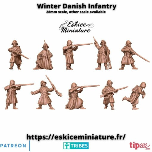 Winter Danish Infantry - Other Nations - Danish Army - 28mm -  Eskice Miniature