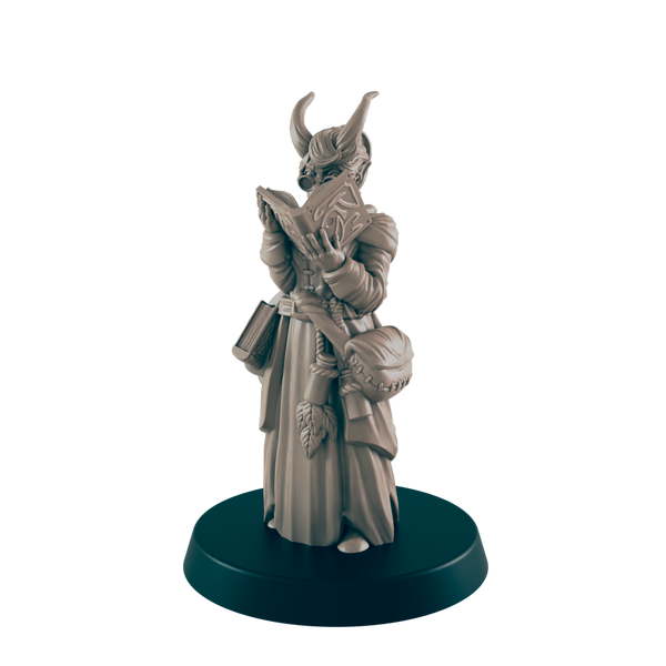 Demonkin Female Scholar - Everyday Folk - Minis - EC3D - - Dungeons & Dragons - RPG - Tabletop - EC3D - Miniature