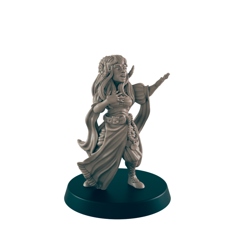 Demonkin Female Songstress - Everyday Folk - Minis - EC3D - - Dungeons & Dragons - RPG - Tabletop - EC3D - Miniature