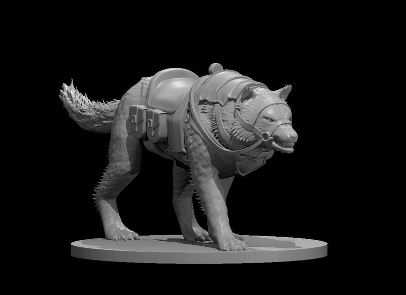 Dire Wolf - DND - Pathfinder - Dungeons & Dragons - RPG - Tabletop - mz4250- Miniature-28mm-1"Scale