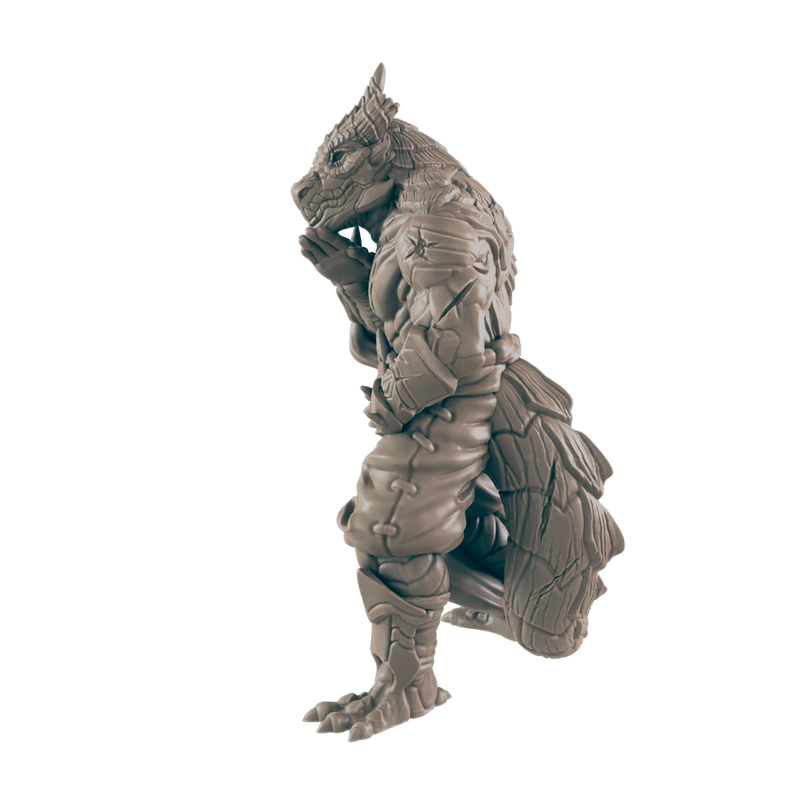 Monk Dragonkin Male - Everyday Heroes - Minis - EC3D - - Dungeons & Dragons - RPG - Tabletop - EC3D - Miniature