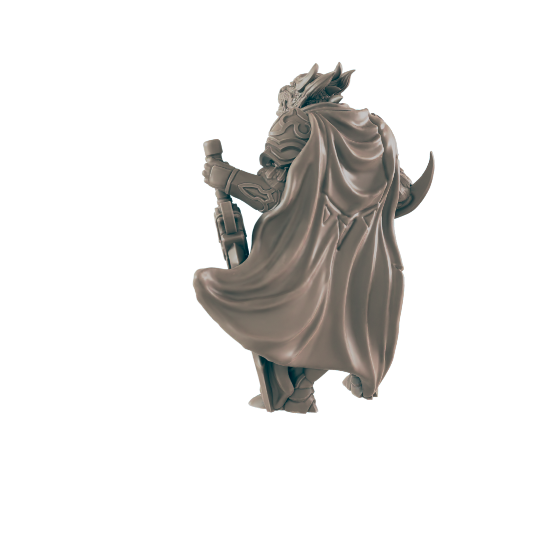 Paladin Dragonkin Male - Everyday Heroes - Minis - EC3D - - Dungeons & Dragons - RPG - Tabletop - EC3D - Miniature