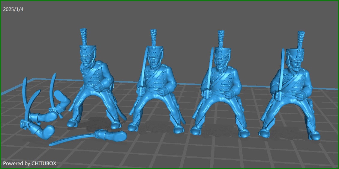 28mm Dutch Light Dragoons 1815 - 6 Minis - MC Minis