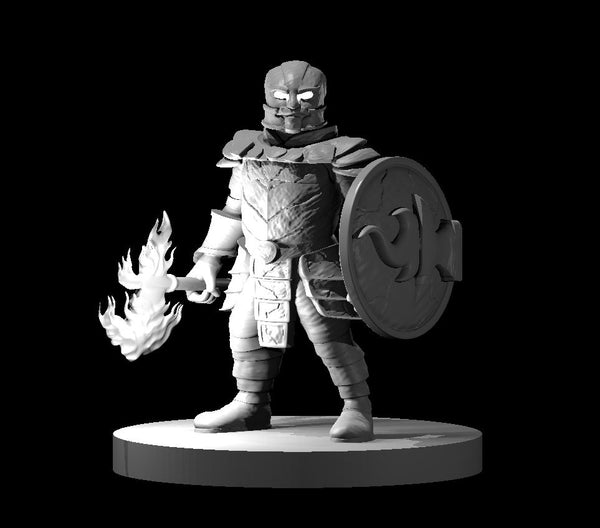 Dwarf Magma Fighter - DND - Pathfinder - Dungeons & Dragons - RPG - Tabletop - mz4250- Miniature-28mm-1"Scale