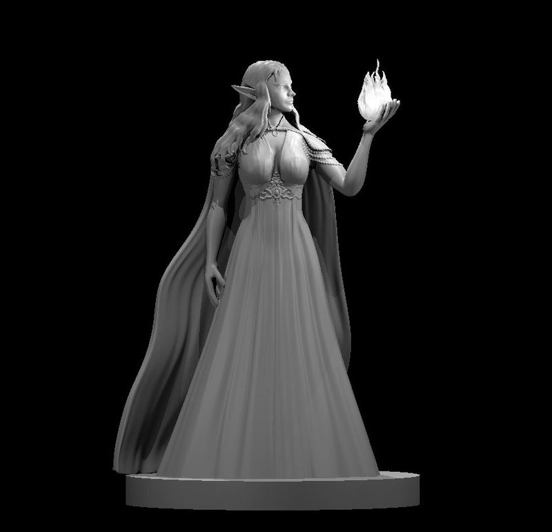 Elf Female Sorcerers - DND - Pathfinder - Dungeons & Dragons - RPG - Tabletop - mz4250- Miniature-28mm-1"Scale